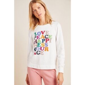 Anthropologie Garima Dhawan Love & Peace Sweater Sz S